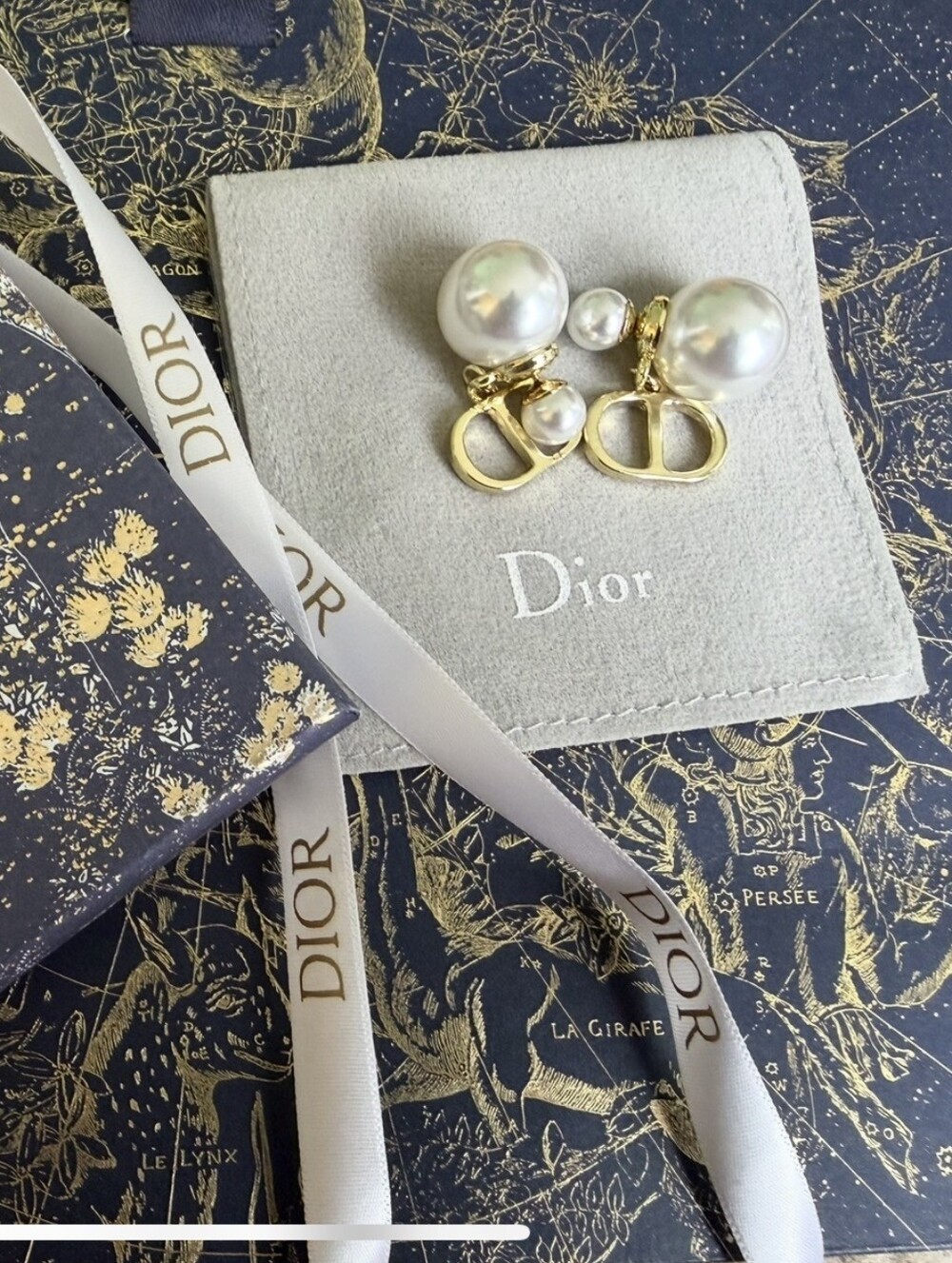 Dior White and Gold Pearl Earrings - Picture 12 of 12